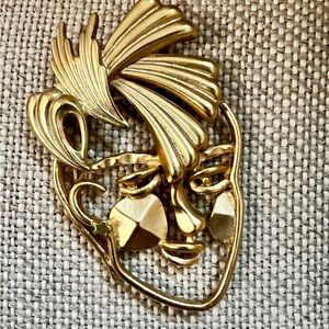 Vintage Gen-X Face Brooch